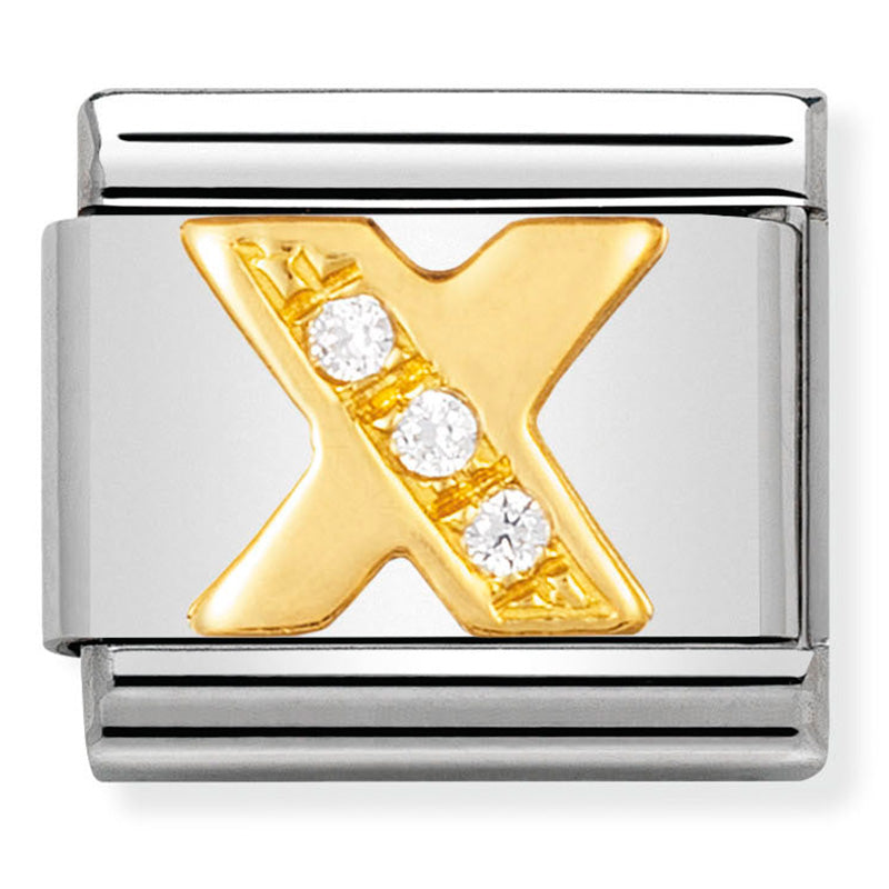 Nomination 030301/24 Letter X Gold Charm