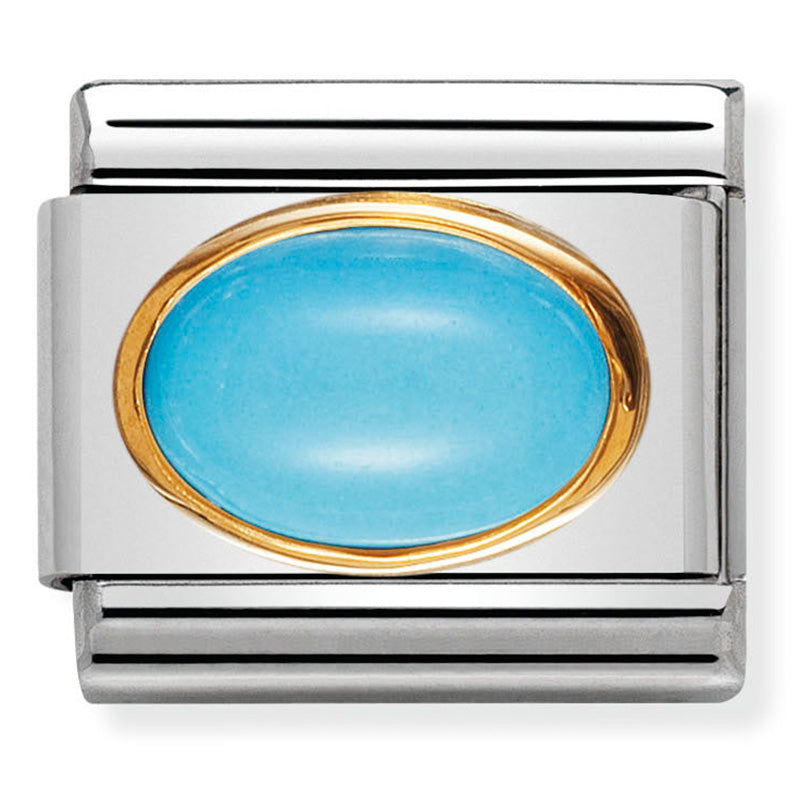 Nomination December Birthstone Turquoise Gold Charm 