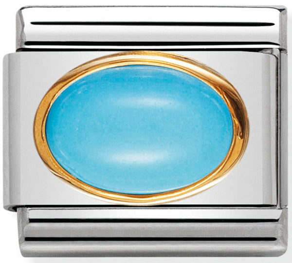 Nomination December Birthstone Turquoise Gold Charm 