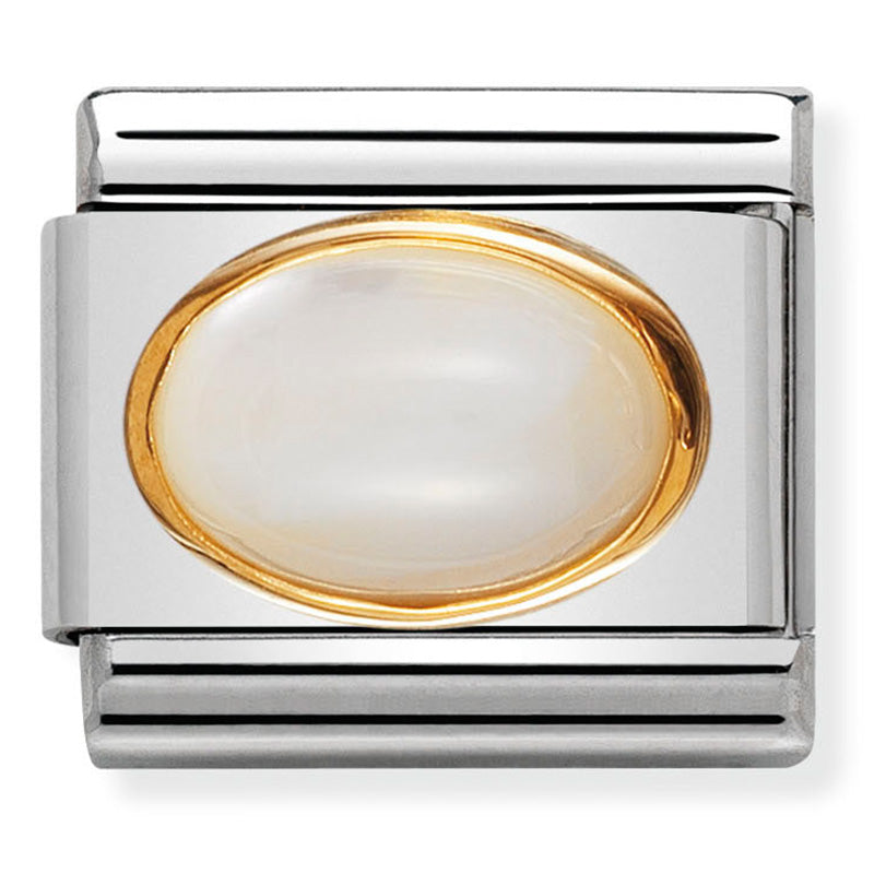 Nomination White Mother of Pearl Gold Charm