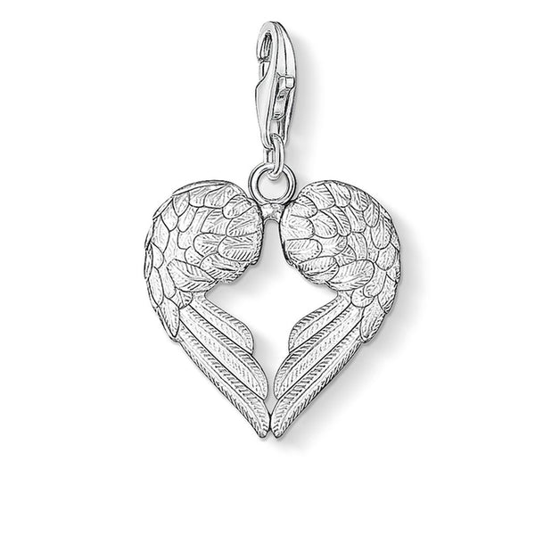 Winged Heart Silver Charm
