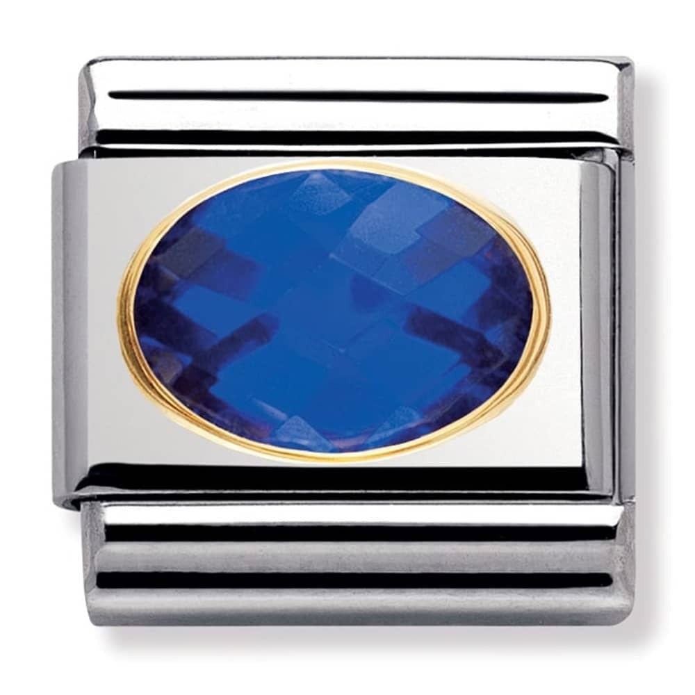 Nomination 030601/007 Blue Stone Gold charm