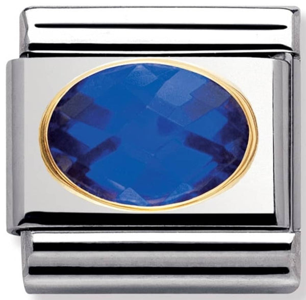 Nomination 030601/007 Blue Stone Gold charm