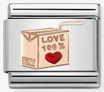 Love - Juice Box Rosegold charm