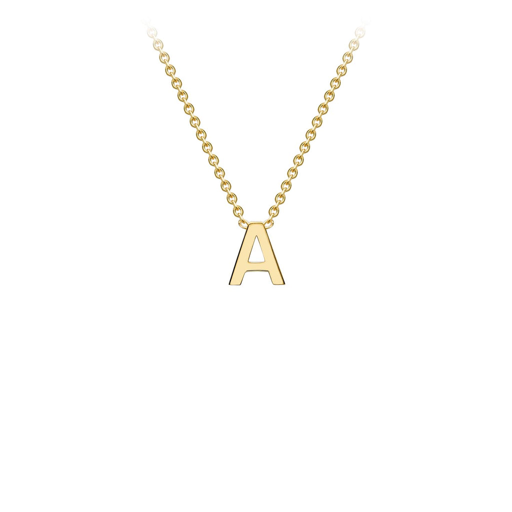 Petite Initial Letter 9ct Yellow Gold Necklaces