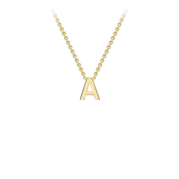 Petite Initial Letter 9ct Yellow Gold Necklaces