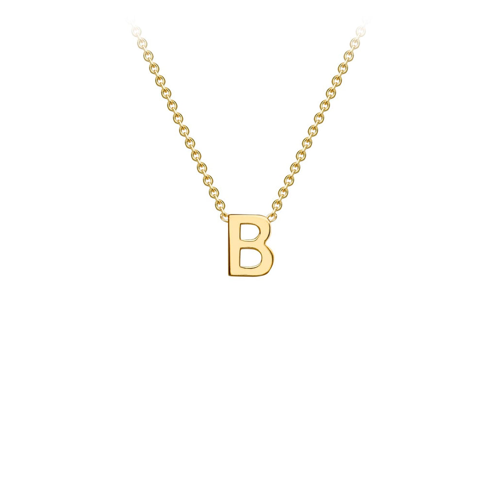 Petite Initial Letter 9ct Yellow Gold Necklaces
