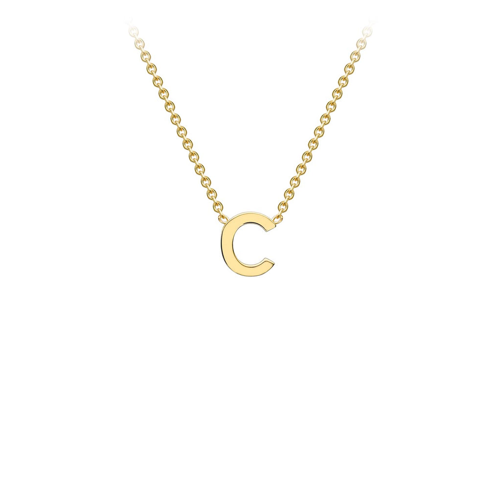 Petite Initial Letter 9ct Yellow Gold Necklaces