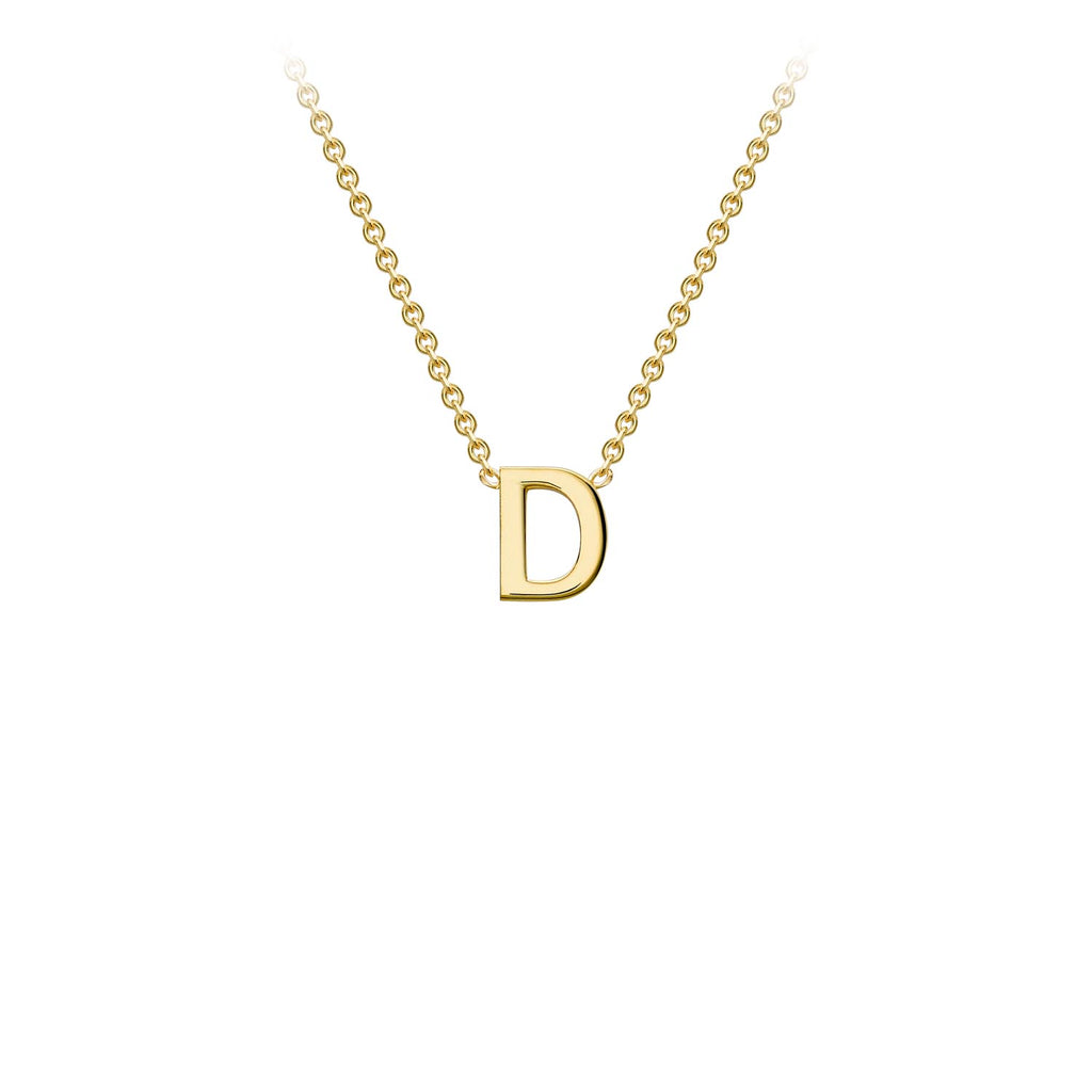 Petite Initial Letter 9ct Yellow Gold Necklaces