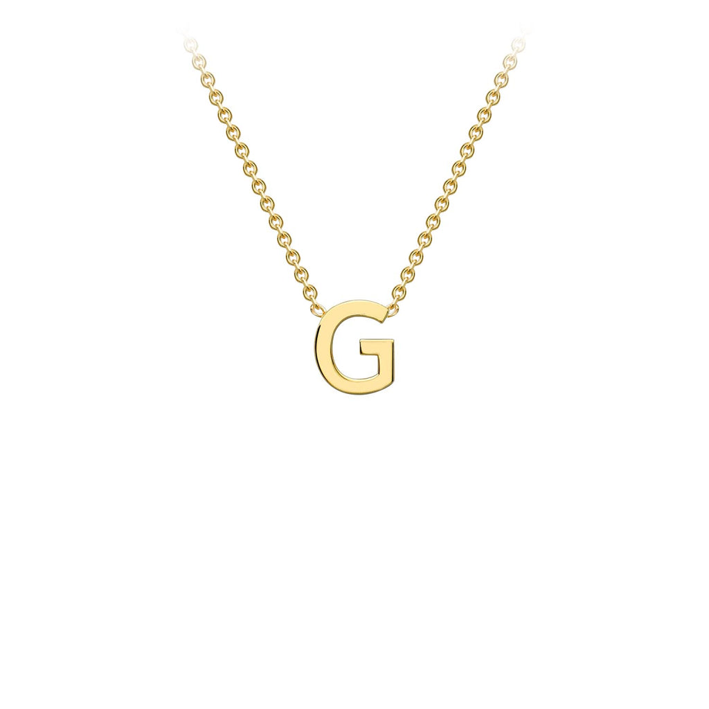 Petite Initial Letter 9ct Yellow Gold Necklaces