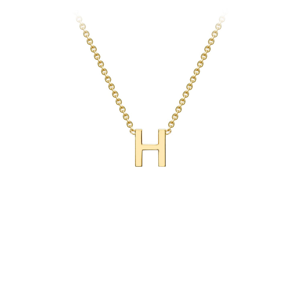 Petite Initial Letter 9ct Yellow Gold Necklaces