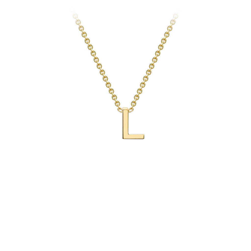 Petite Initial Letter 9ct Yellow Gold Necklaces