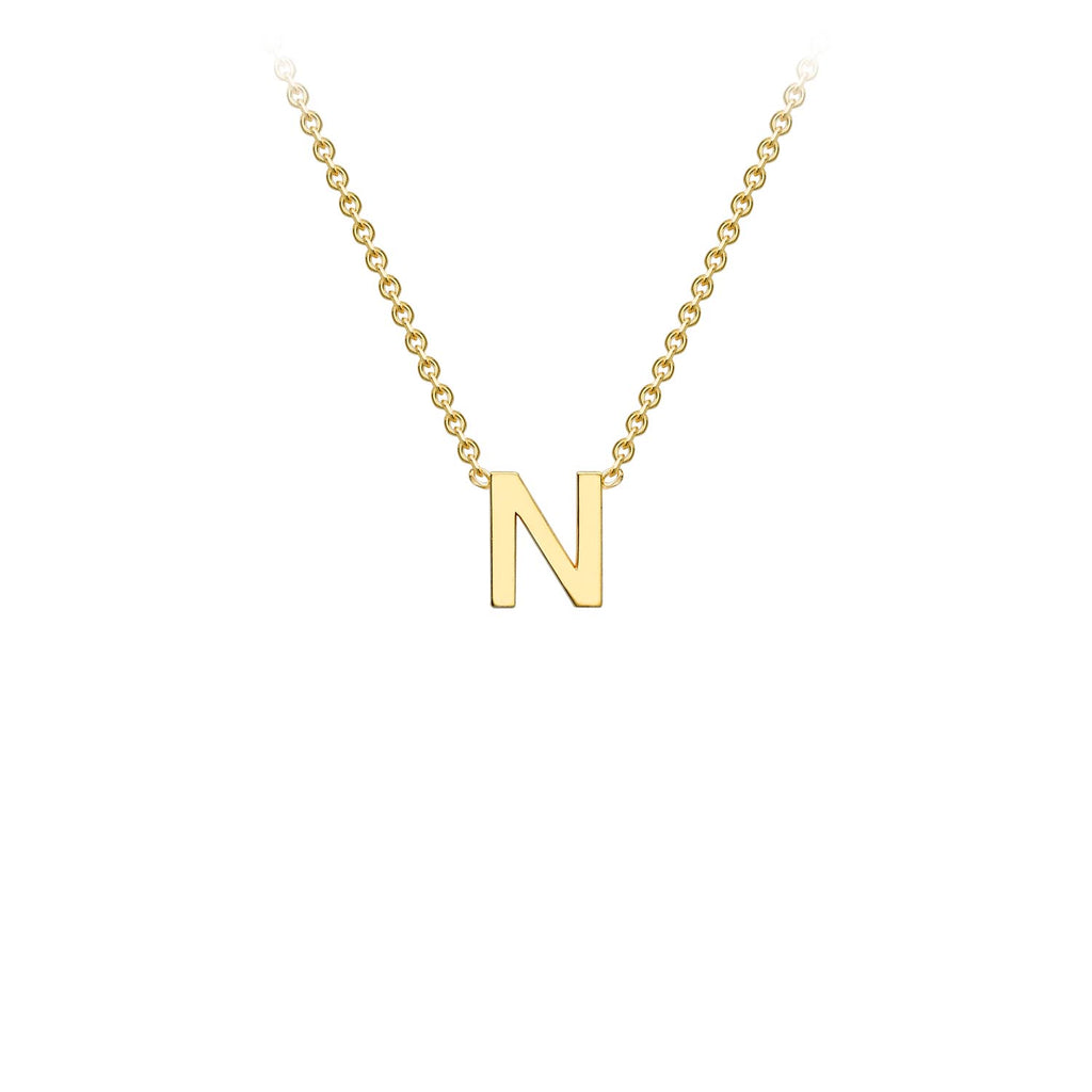 Petite Initial Letter 9ct Yellow Gold Necklaces