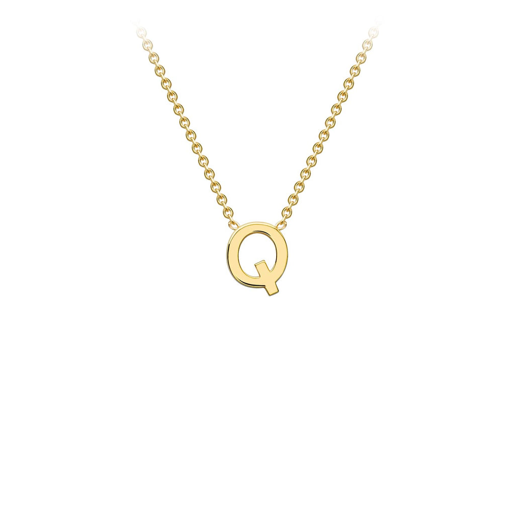 Petite Initial Letter 9ct Yellow Gold Necklaces