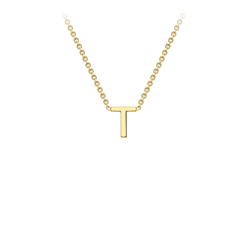 Petite Initial Letter 9ct Yellow Gold Necklaces