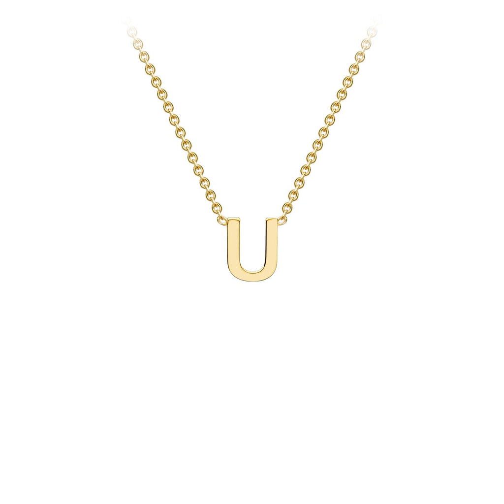Petite Initial Letter 9ct Yellow Gold Necklaces