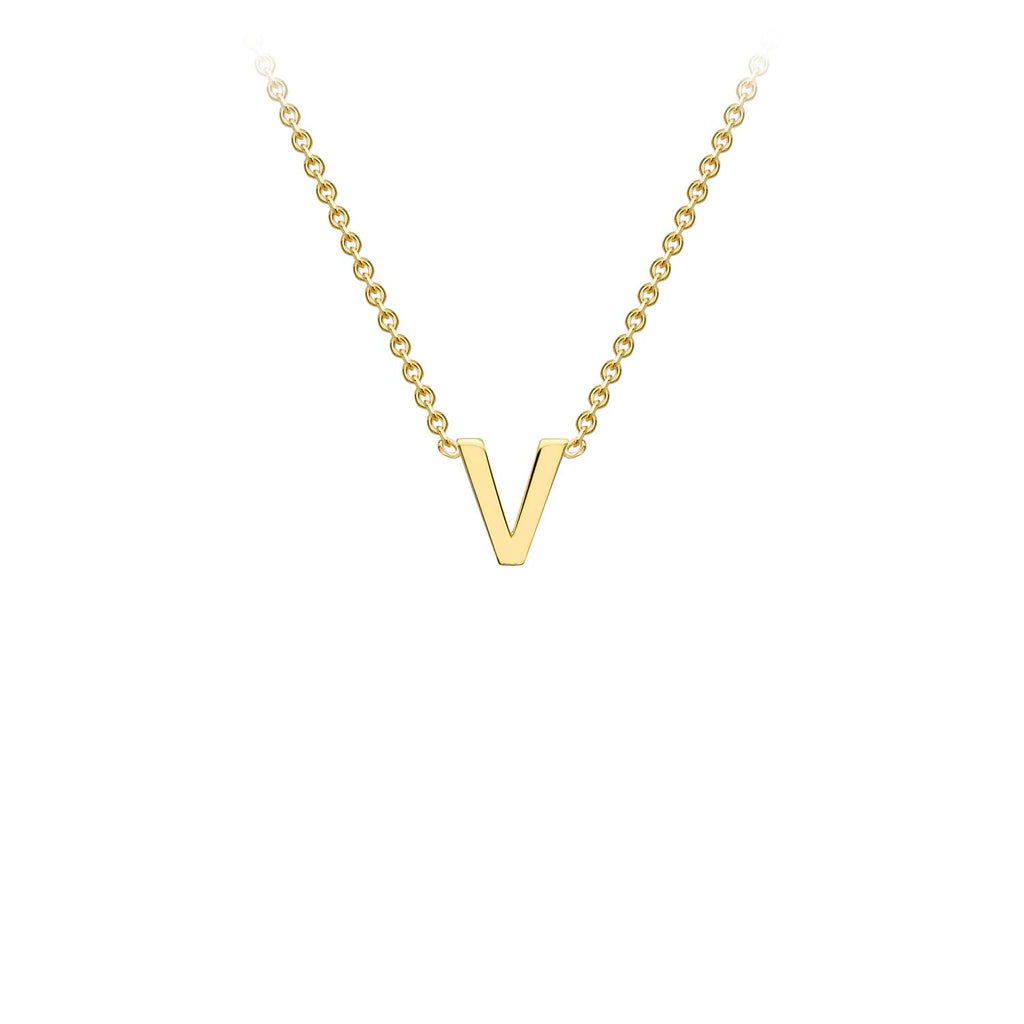 Petite Initial Letter 9ct Yellow Gold Necklaces