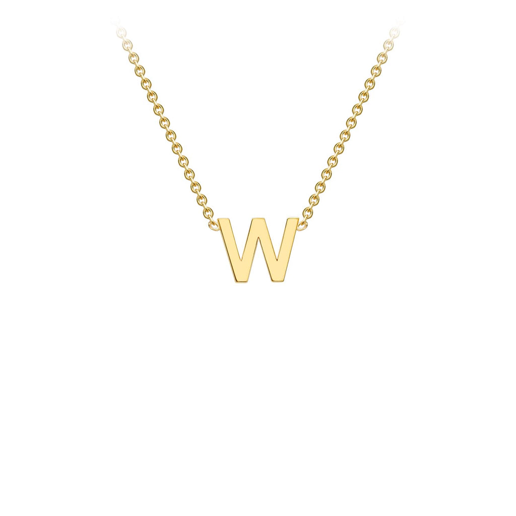 Petite Initial Letter 9ct Yellow Gold Necklaces