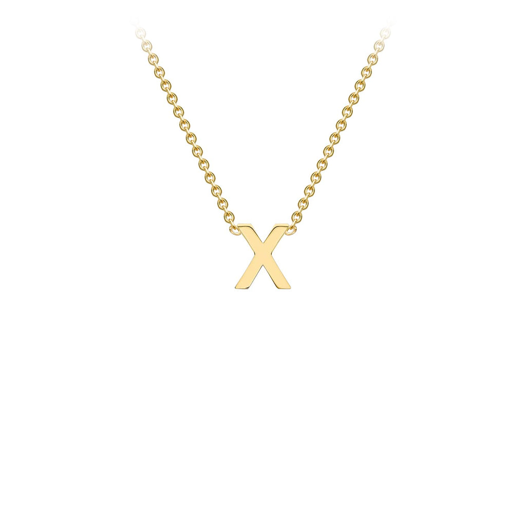 Petite Initial Letter 9ct Yellow Gold Necklaces