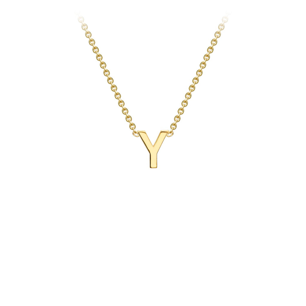 Petite Initial Letter 9ct Yellow Gold Necklaces