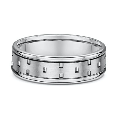 Silver Brick Design Ring