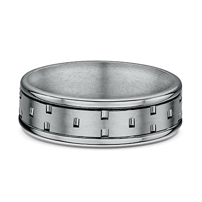 Titanium Brick Design Ring