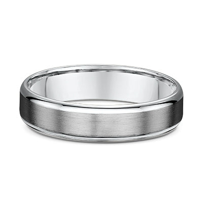 Brushed Silver Titanium Men's Wedder