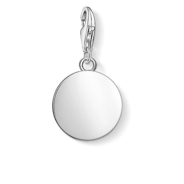 Engraveable Disc Silver Charm