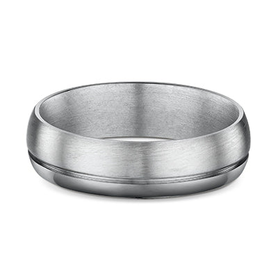 Half and Half Brushed Dome Ring