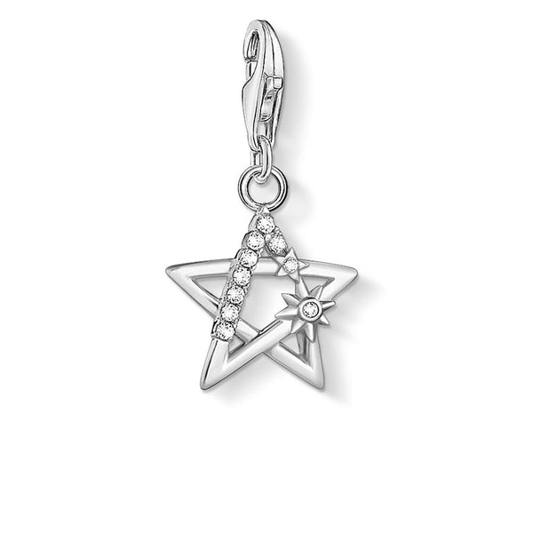 Magic Star with CZ Silver Charm
