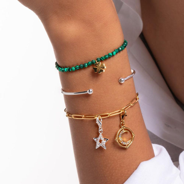 Magic Star with CZ Silver Charm