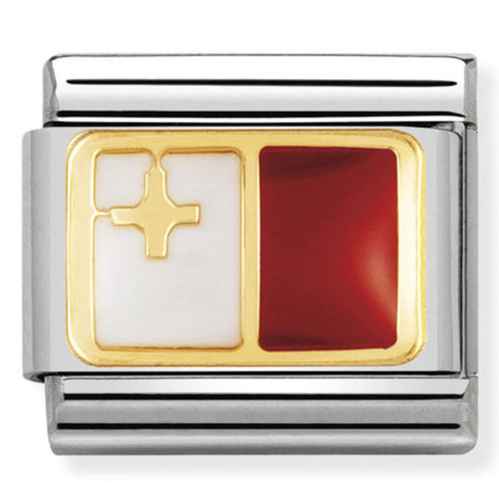 Europe Flag -  Malta Gold Charm