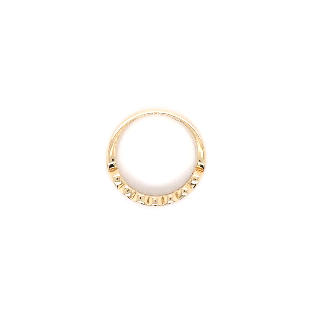 14ct Yellow Gold with 7x Diamonds