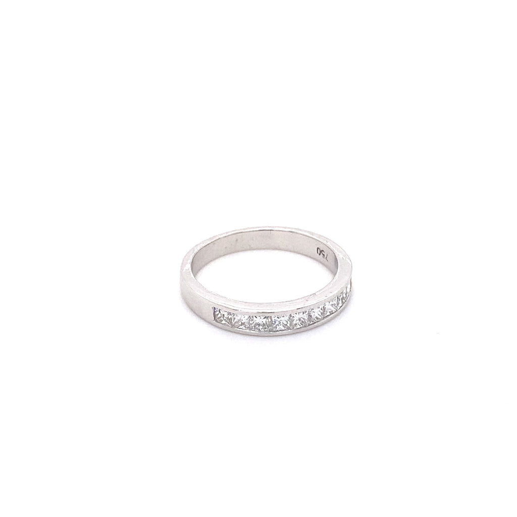 Channel Band Princess Cut Diamond