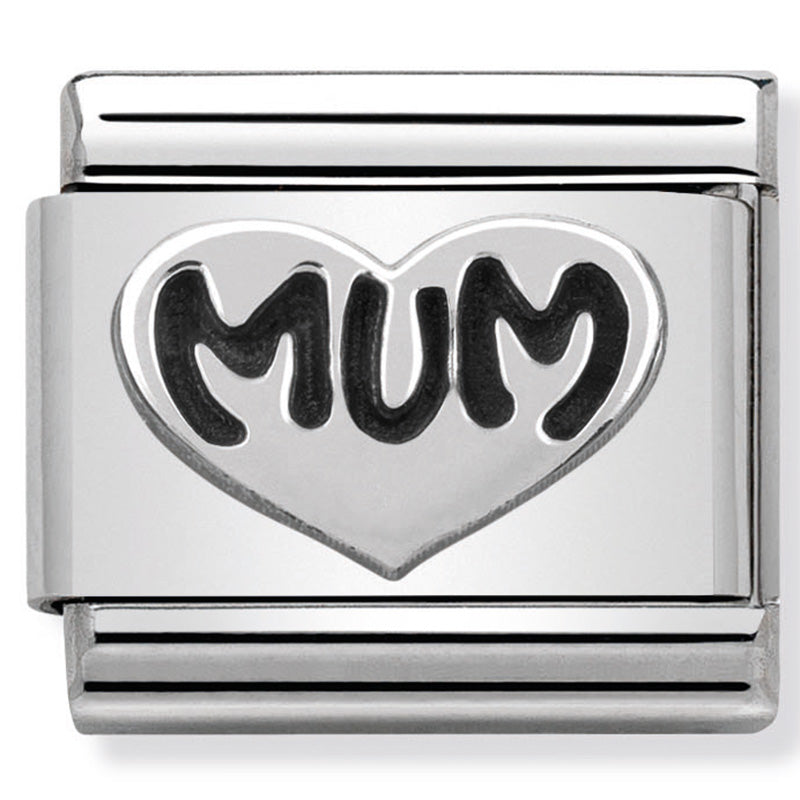 Nomination Mum Heart Silver Charm 
