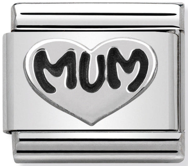 Nomination Mum Heart Silver Charm 