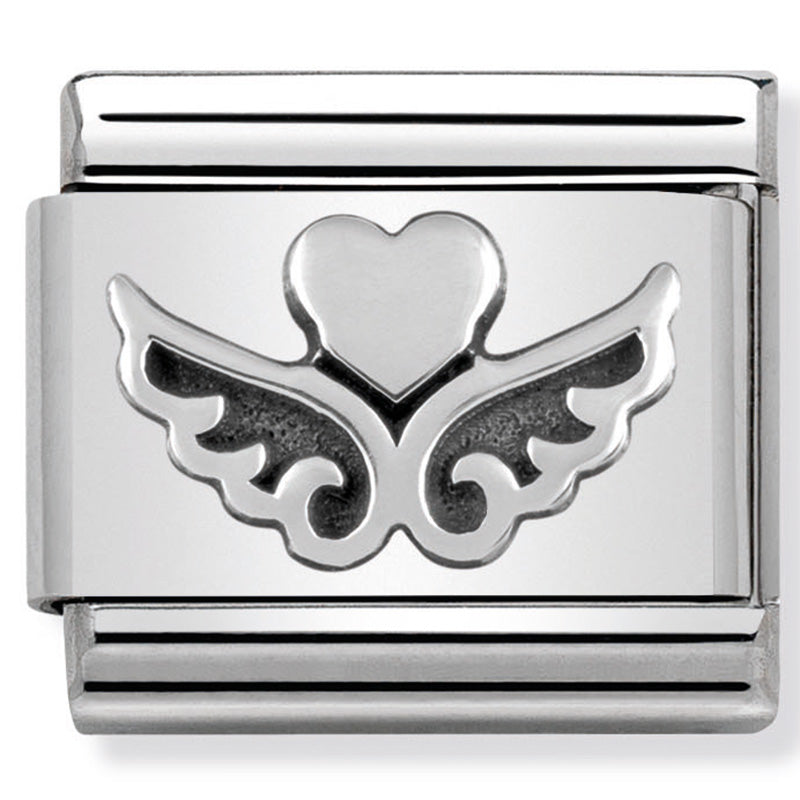 Nomination Silver Heart Wings Charm
