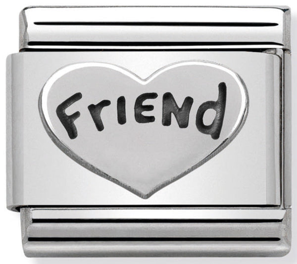 Love - Heart Friend Silver Charm