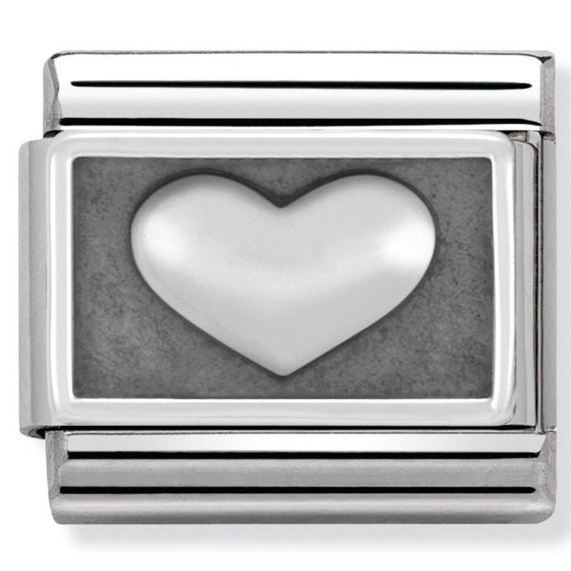 Nomination Heart Silver Charm 