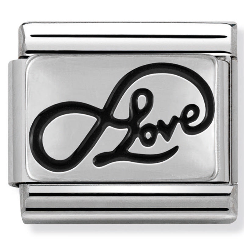 Nomination Black Love Sliver Charm 