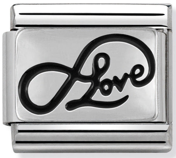 Nomination Black Love Sliver Charm 