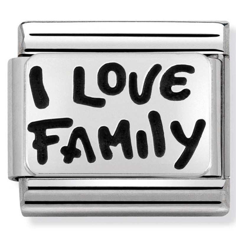 Nomination I Love Family Silver Charm 