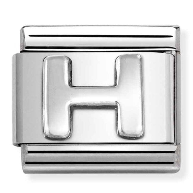 Silver Letter H Charm