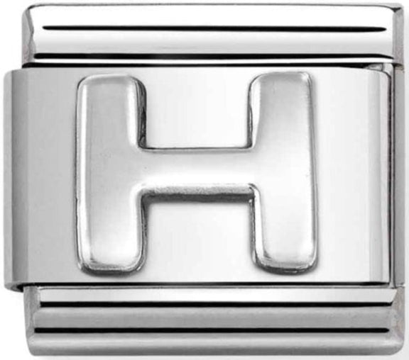 Silver - Letter H Charm