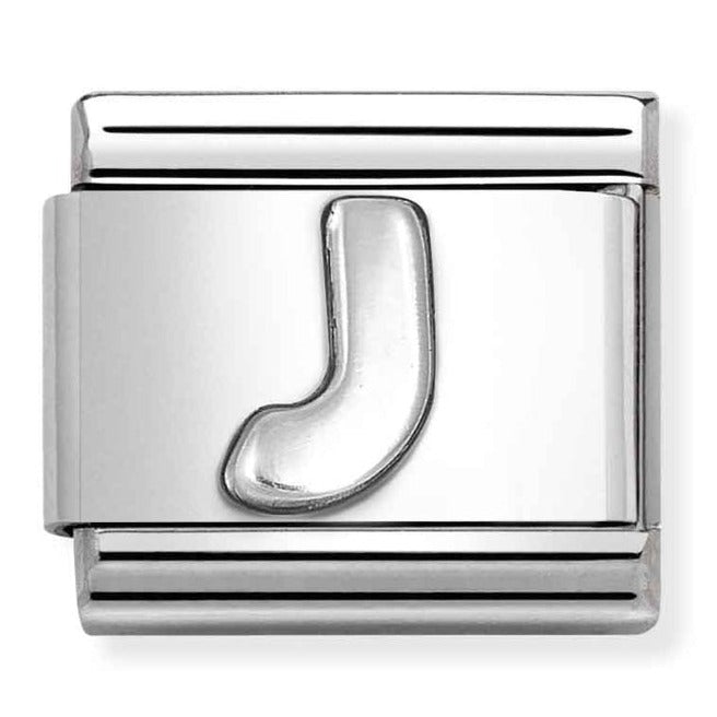 Silver Letter J Charm