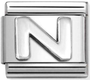 Silver - Letter N Charm