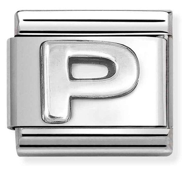 Silver Letter P Charm