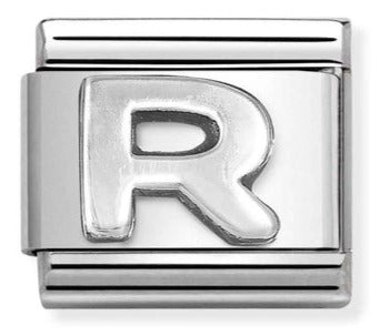 Silver Letter R Charm