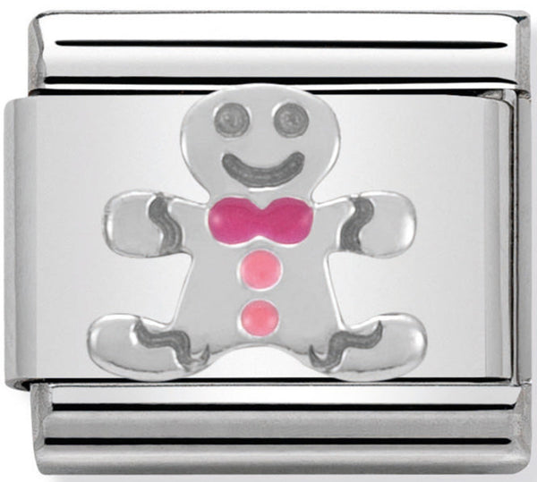 🎄Christmas - Gingerbread Man Silver Charm