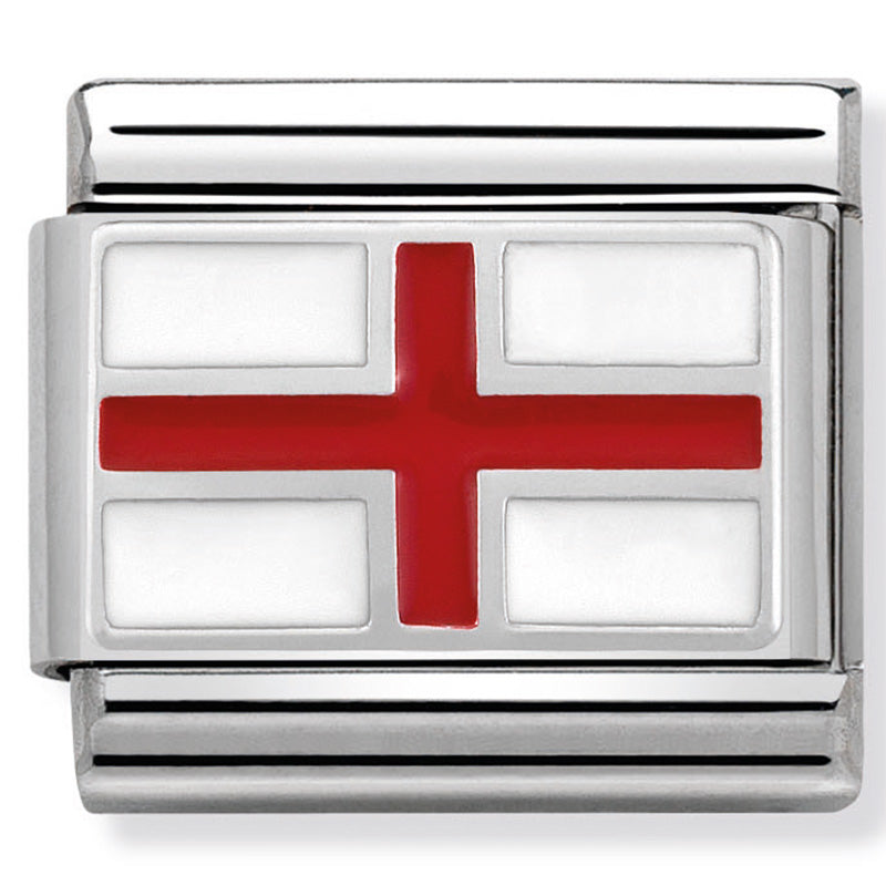 Nomination England Flag Silver Charm
